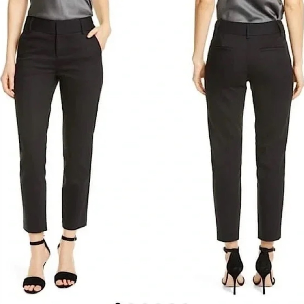 Alice + Olivia Sleek Black Cropped Pants